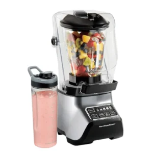 LICUADORA HAMILTON BEACH GRIS, 5 VELOCIDADES, SILENCIOSA, INLCUYE JARRO PERSONAL, 950 WATTS 53602