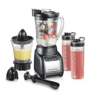 LICUADORA HAMILTON BEACH 53524 NEGRA 3 EN 1 (EXPRIME, LICUA E INCLUYE 2 VASOS PERSONALES)