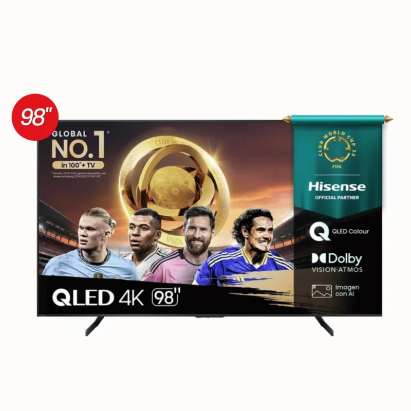 HS-98Q6QG TV HISENSE QLED 98", 144HZ, DOLBY VISION IQ, GOOGLE TV, DOLBY ATMOST, COMANDO DE VOZ, FREE SYNC PREMIUM
