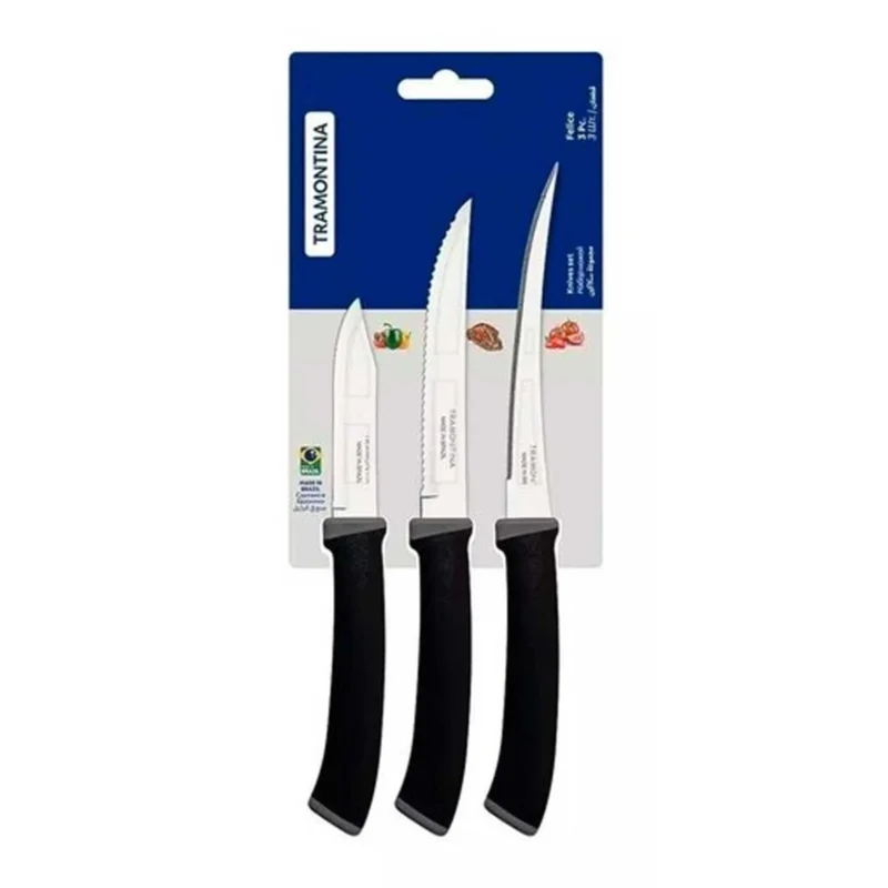 CUCHILLO TRAMONTINA X3 PZ. 23499/077