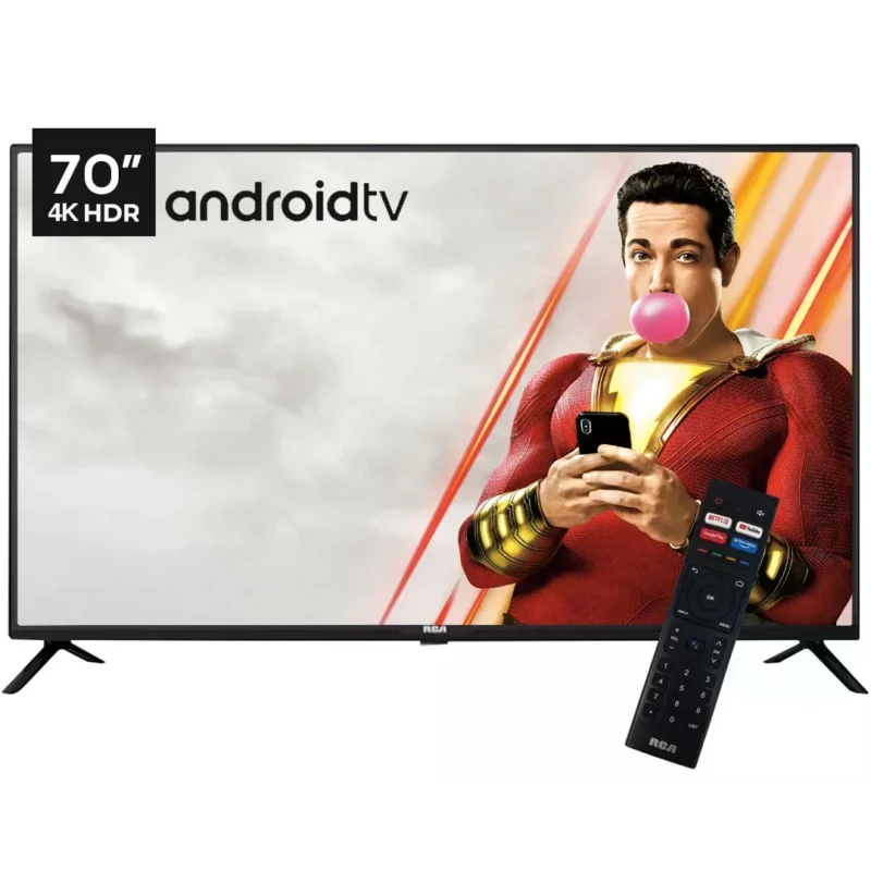 TELEVISOR 70 PULGADAS SMART ANDROID, COMANDO DE VOZ, BLUETOOTH, 4K RCA LED70RCA680GT